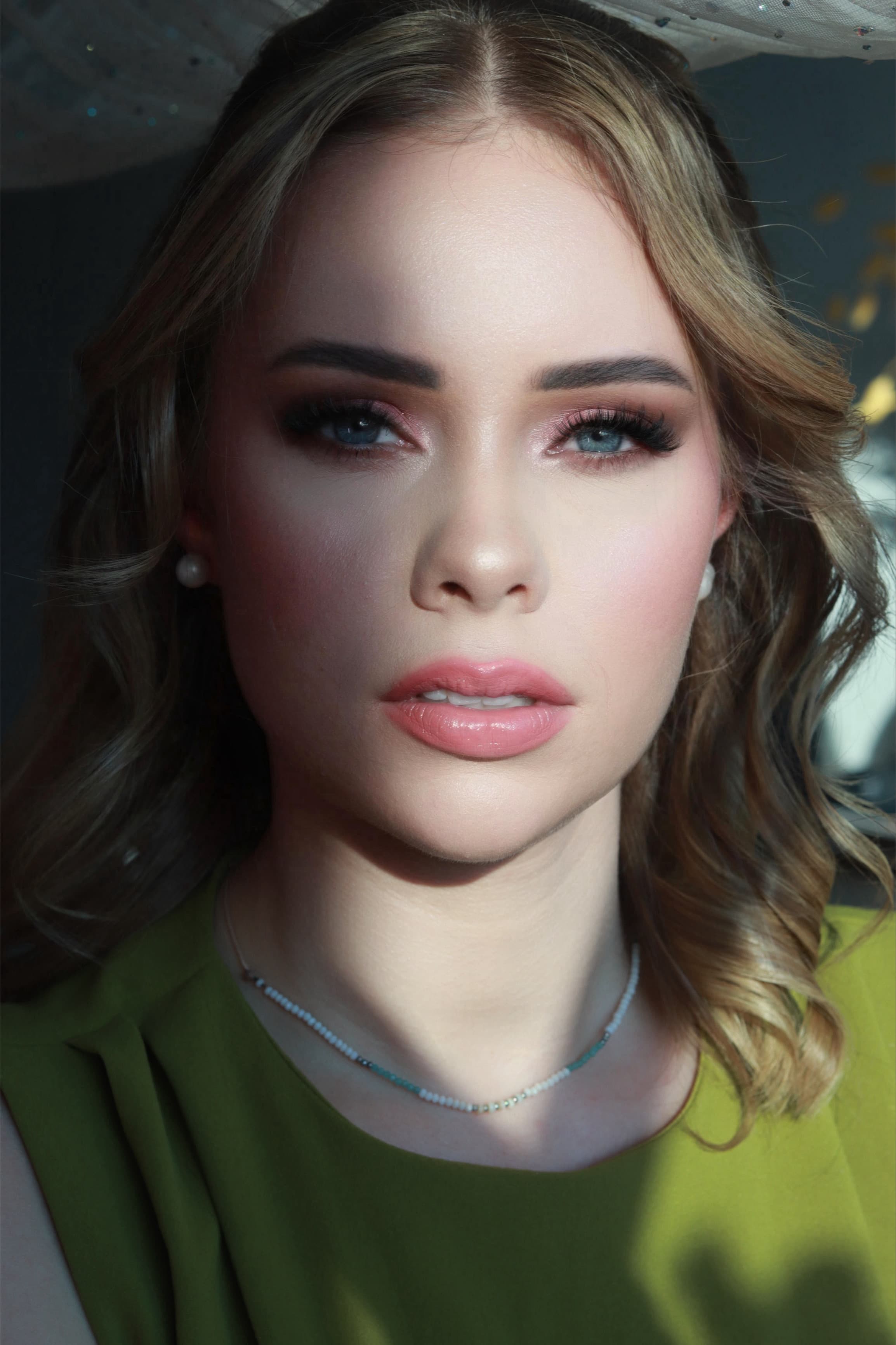 Freja Larsson studio portrait in black and white