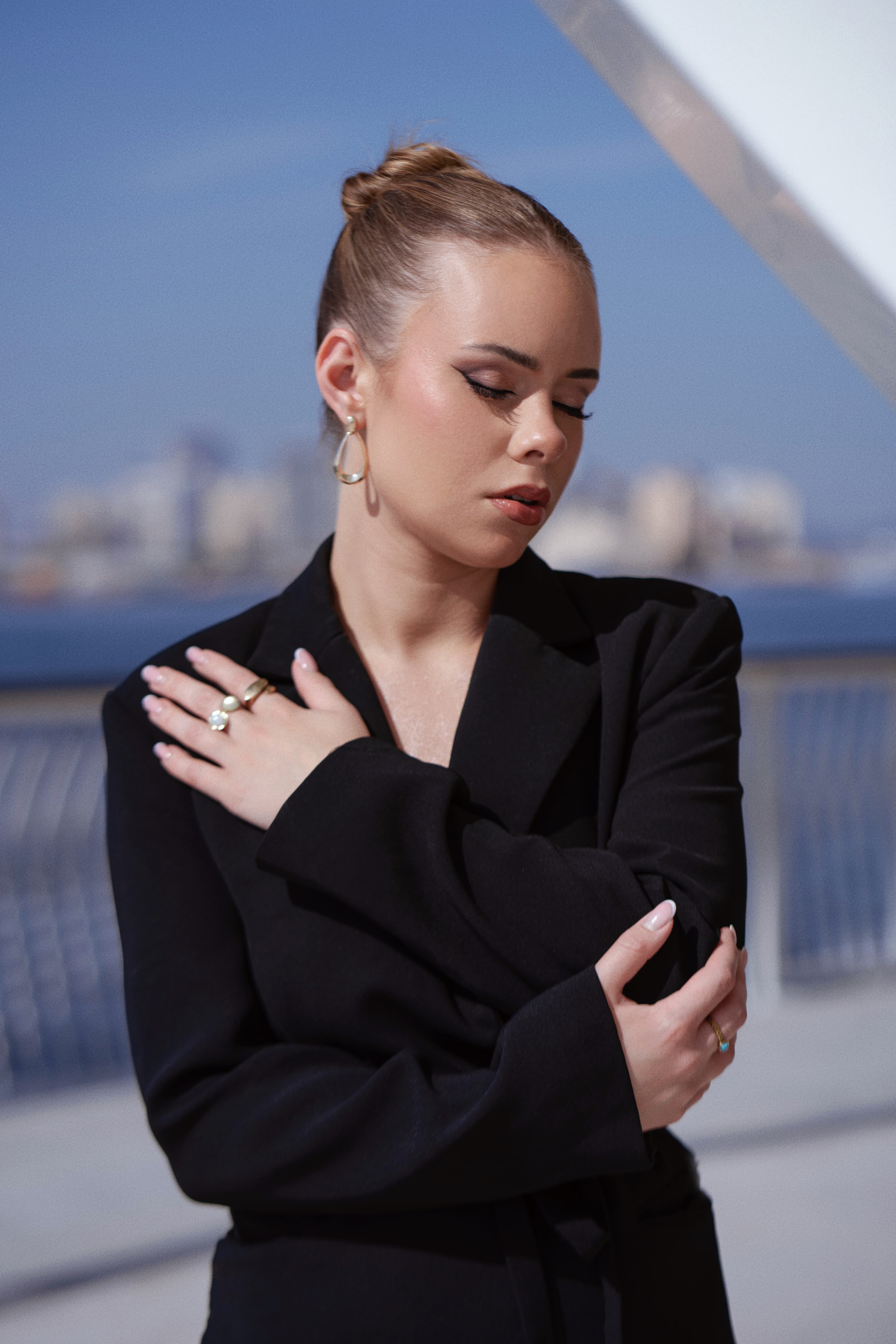 Freja Larsson urban fashion editorial in Dubai